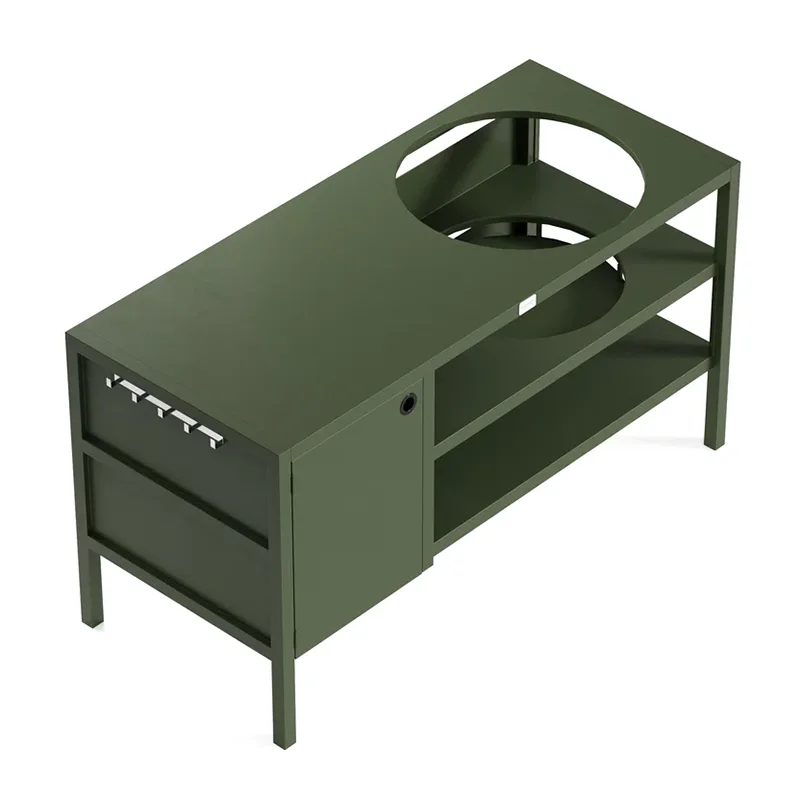 Multi functiones Outdoor scrinium cum furno