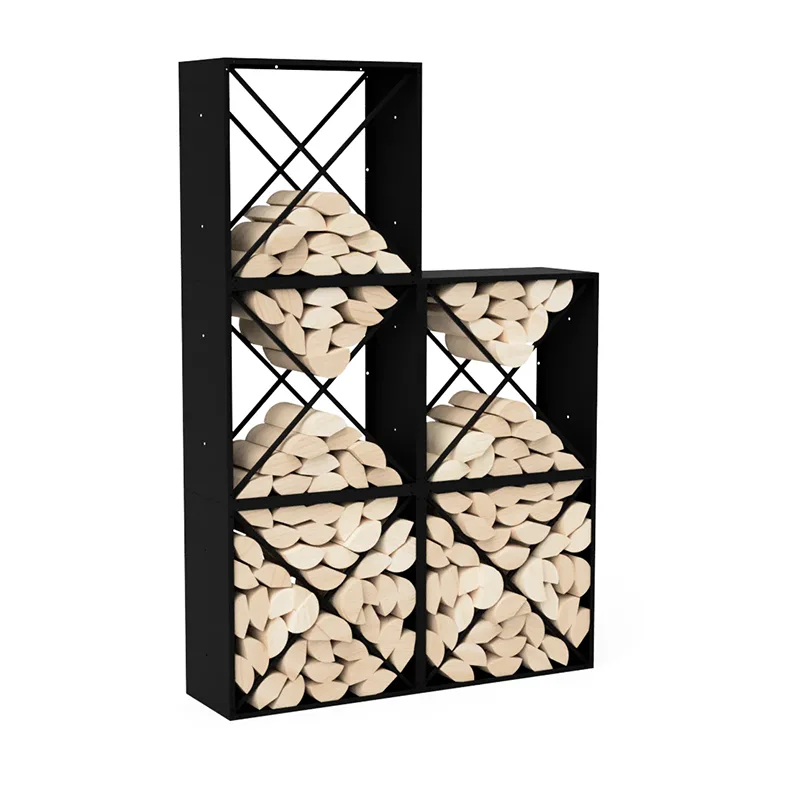 Velit Metal Rectangular Log Holder Firewood Rack